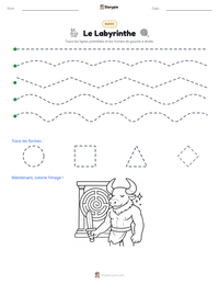 Aperçu de la feuille de travail imprimable Le Labyrinthe