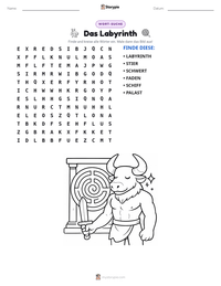 Das Labyrinth druckbare Arbeitsblatt Vorschau