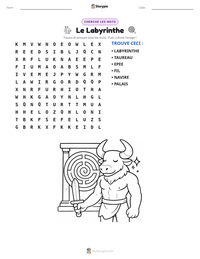 Aperçu de la feuille de travail imprimable Le Labyrinthe