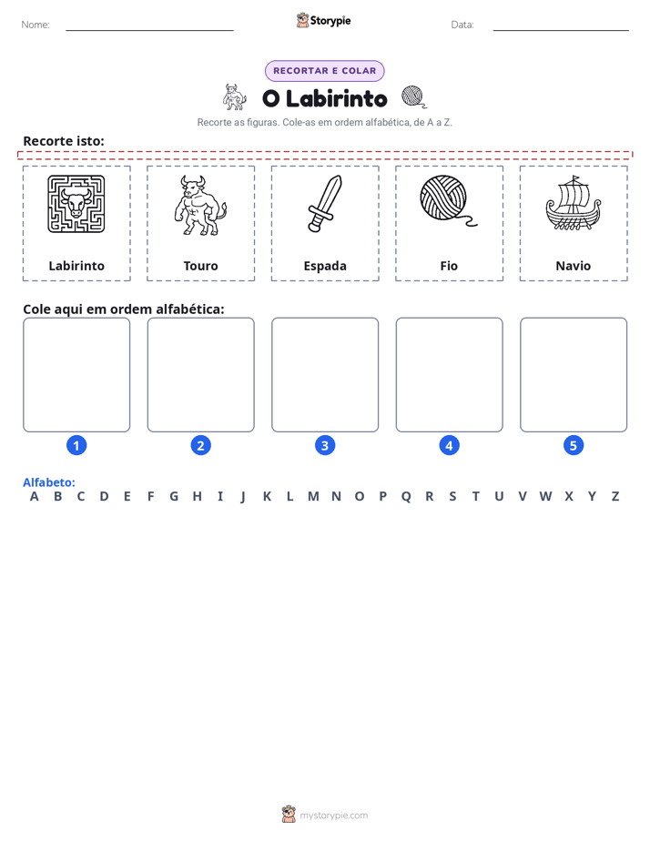 Recortar & Colar Alfabeto