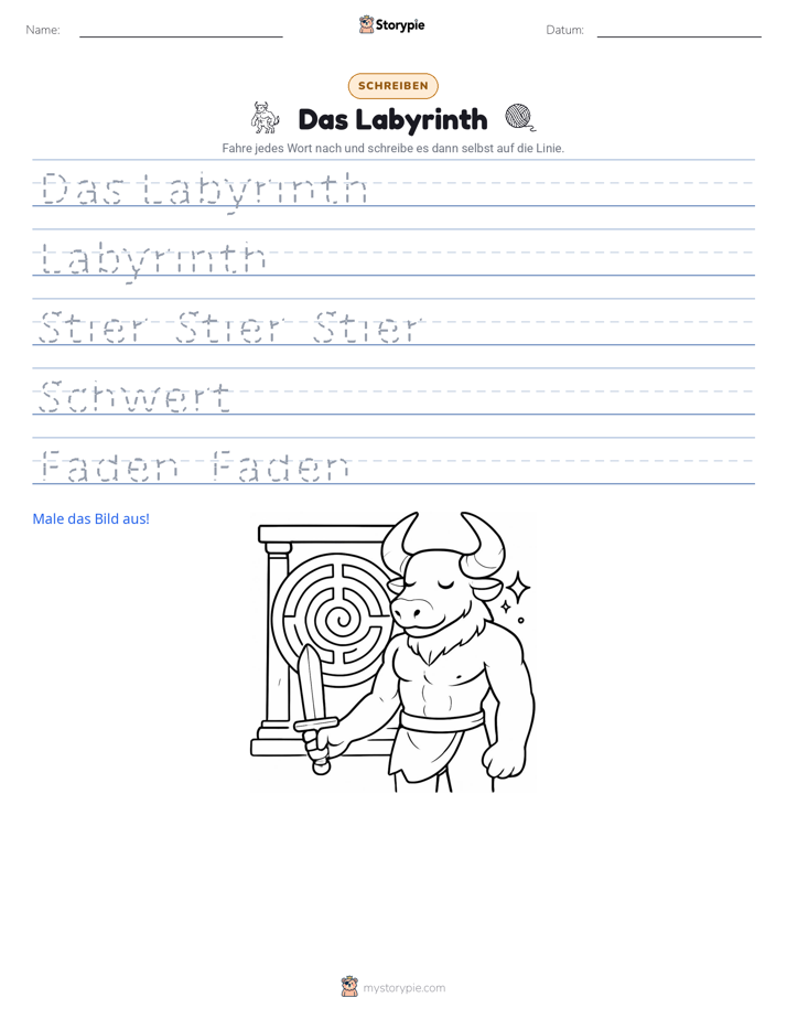Schreibübung