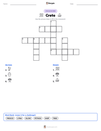 Crete printable worksheet preview