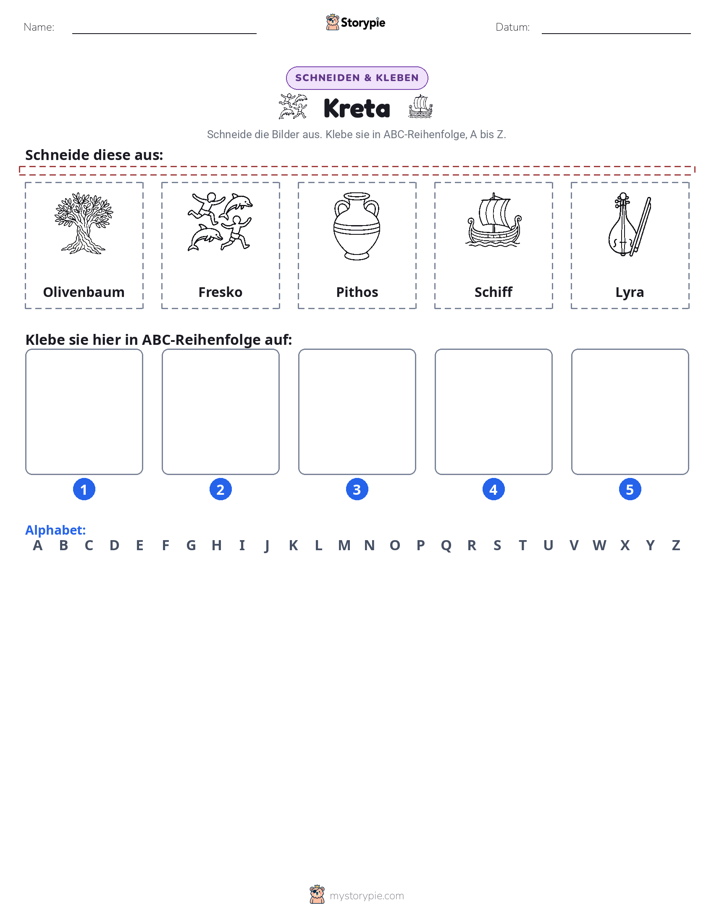Schneiden & Einfügen Alphabet