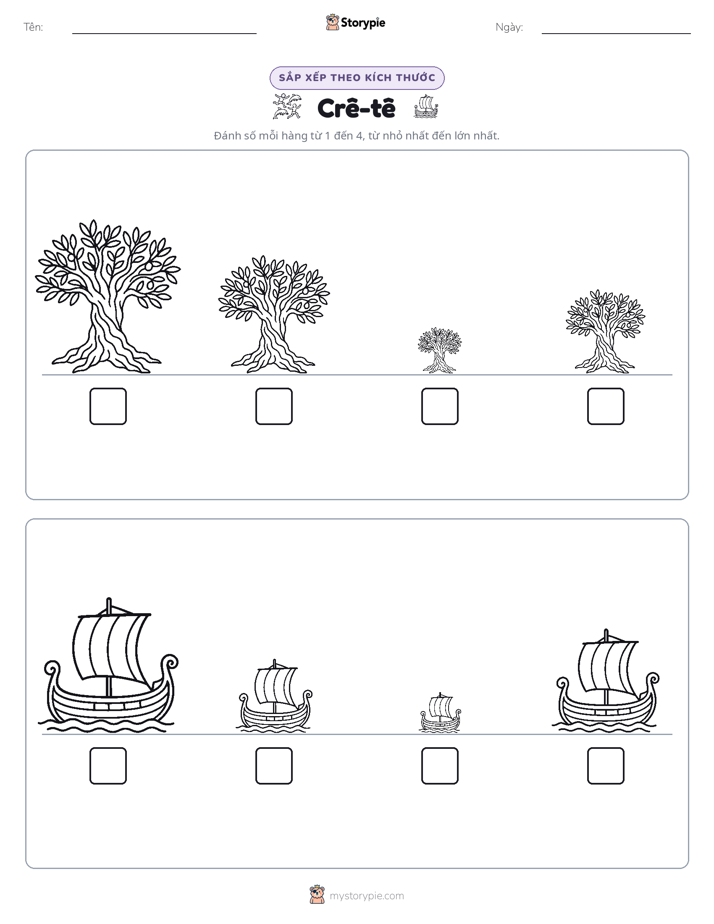Thứ Tự Kích Thước