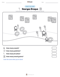 Georges Braque printable worksheet preview