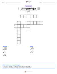 Georges Braque printable worksheet preview