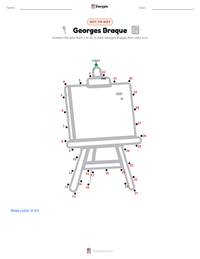Georges Braque printable worksheet preview