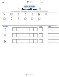 Podgląd drukowalnego arkusza ćwiczeń Georges Braque