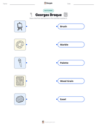 Georges Braque printable worksheet preview