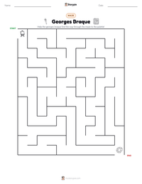 Georges Braque printable worksheet preview