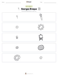 Georges Braque printable worksheet preview