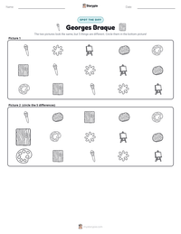 Georges Braque printable worksheet preview