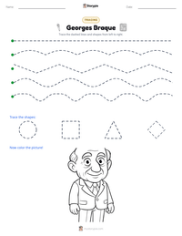 Georges Braque printable worksheet preview