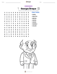 Georges Braque printable worksheet preview