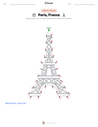 Aperçu de la feuille de travail imprimable Paris, France