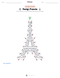 Anteprima della scheda stampabile di Parigi, Francia