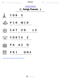 Anteprima della scheda stampabile di Parigi, Francia