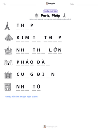 Xem trước tài liệu in sẵn Paris, Pháp