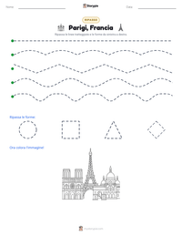 Anteprima della scheda stampabile di Parigi, Francia