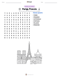 Anteprima della scheda stampabile di Parigi, Francia
