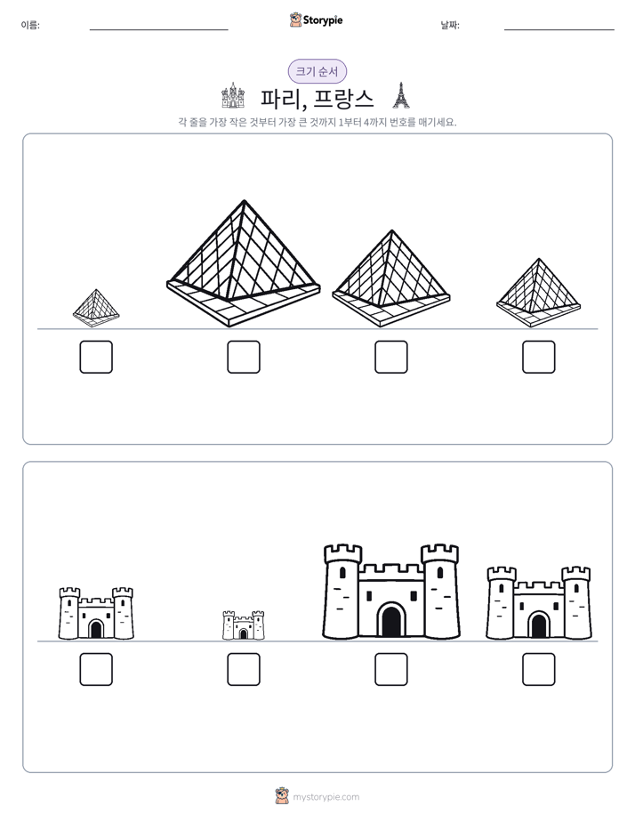 크기 순서