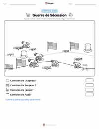 Aperçu de la feuille de travail imprimable Guerre de Sécession
