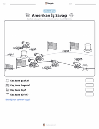 Amerikan İç Savaşı yazdırılabilir çalışma sayfası önizlemesi