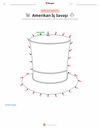 Amerikan İç Savaşı yazdırılabilir çalışma sayfası önizlemesi