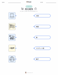 南北戦争 の子供向け印刷可能ワークシート
