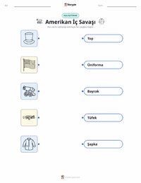Amerikan İç Savaşı çocuklar için yazdırılabilir çalışma sayfası