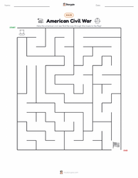 American Civil War printable worksheet preview