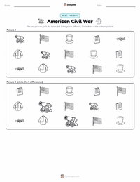 American Civil War printable worksheet preview