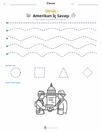 Amerikan İç Savaşı yazdırılabilir çalışma sayfası önizlemesi