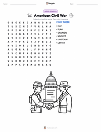 American Civil War printable worksheet preview