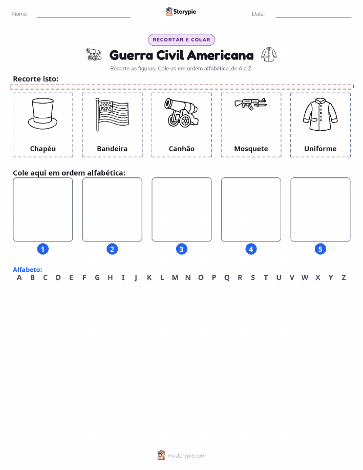 Recortar & Colar Alfabeto