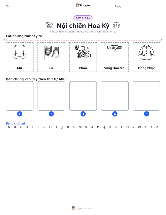 Cắt & Dán Chữ Cái