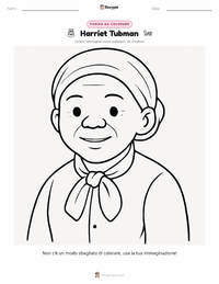 Anteprima della scheda stampabile di Harriet Tubman