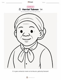 Harriet Tubman afdrukbare werkblad voorbeeld