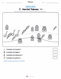 Aperçu de la feuille de travail imprimable Harriet Tubman