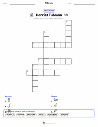 Harriet Tubman printable worksheet preview