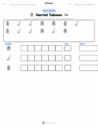 Harriet Tubman yazdırılabilir çalışma sayfası önizlemesi