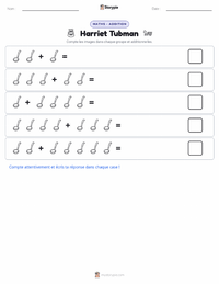 Aperçu de la feuille de travail imprimable Harriet Tubman