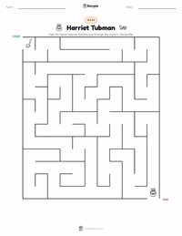 Harriet Tubman printable worksheet preview