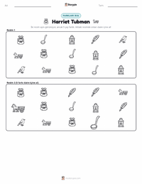 Harriet Tubman yazdırılabilir çalışma sayfası önizlemesi