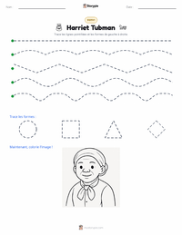 Aperçu de la feuille de travail imprimable Harriet Tubman