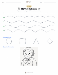 Anteprima della scheda stampabile di Harriet Tubman