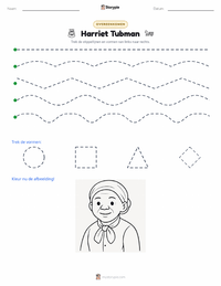 Harriet Tubman afdrukbare werkblad voorbeeld