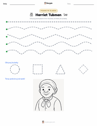 Podgląd drukowalnego arkusza ćwiczeń Harriet Tubman