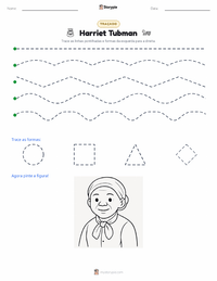 Prévia da folha de atividades imprimível Harriet Tubman