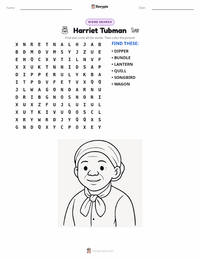 Harriet Tubman printable worksheet preview